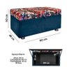 Recamier Baú Infantil Estofado Joy 90cm Homem Aranha Azul - 6