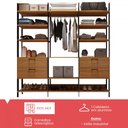 Ver imagem 2 de Closet Marselha 100% Mdf 4 Gavetas 12 Prateleiras Freijó/preto - Panorama Móveis