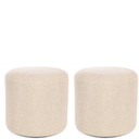 Ver imagem 2 de Kit 02 Puff Perse Redondo Decorativo Tecido Linho Puffe Banqueta