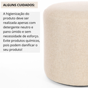 Ver imagem 5 de Kit 02 Puff Perse Redondo Decorativo Tecido Linho Puffe Banqueta