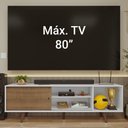 Ver imagem 2 de Rack para Tv até 80 Polegadas 160cm Branco Pés Rustic Torino Madesa Branco/rustic
