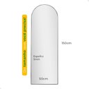 Ver imagem 2 de Espelho Vitral 150x50cm com Suporte de Chão com Moldura em Couro Ecológico