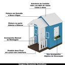 Ver imagem 4 de Casinha de Brinquedo Artesanal com Varanda MDF Branco/Azul Claro - Criança Feliz Casinha com Varanda