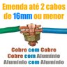 Kit 10 Split Bolt Conector Parafuso Fendido Bimetálico 16mm para Emenda Cabos Cobre Alumínio - 2