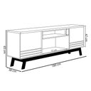 Ver imagem 4 de Rack Bancada Decorativo Mdp/mdf Tv até 75 Polegadas Portas Cronos Nature/off White G77 - Gran Belo
