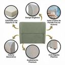 Ver imagem 3 de Cabeceira para Cama Box Casal Padrão Liah 140cm Bouclê Verde Menta - Desk Design