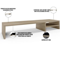 Suporte para Monitor Stand Home Office Lap 90 Cm L03 Amadeirado - Lyam - 4