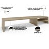 Suporte para Monitor Stand Home Office Lap 90 Cm L03 Amadeirado - Lyam - 4