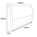 Ver imagem 6 de Cabeceira Cama Box King Size Estofada Ravena 195cm com Sapatas Plásticas Linha Premium Design Soft C