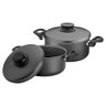 Jogo De Caçarolas Antiaderente 2 Peças Paris Tramontina Grafite - 1