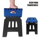 Ver imagem 2 de Banco Dobrável para Camping Multiuso até 100kg Banqueta Plástico Azul Escuro