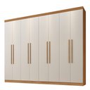 Ver imagem 1 de Guarda Roupa Bahia 8 Portas 4 Gavetas 8 Prateleiras Cinamomo Off