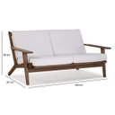 Ver imagem 3 de Sofá para Jardim 2 Lugares Lótus Linha Lótus Branco/Castanho/Cru