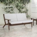 Ver imagem 1 de Sofá para Jardim 2 Lugares Lótus Linha Lótus Branco/Castanho/Cru