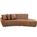 Ver imagem 3 de Sofá 3 Lugares Orgânico Sala Living 230cm Adam T03 Couro Cristal Marrom - Lyam Decor