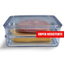 Ver imagem 1 de Porta Frios Presunto Queijo Acrílico Resistente Duplex Duplo com Tampa