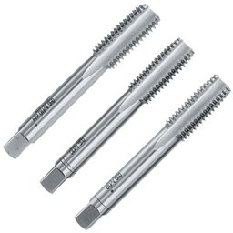 Jogo de Macho Manual Aço Rápido Hss 1-8" X 40 - Perfil Semi-seriado - (bsw) 100-c - Din 351 - 3