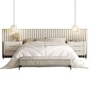 Ver imagem 2 de Conjunto Cabeceira King 360cm C/ 2 Mesas de Cabeceira em Mdf Cor:luna com Preto