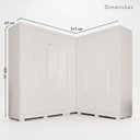 Ver imagem 3 de Guarda-Roupa de Canto Modulado com Pés e Espelho 9 Portas 4 Gavetas França