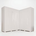 Ver imagem 2 de Guarda-Roupa de Canto Modulado com Pés e Espelho 9 Portas 4 Gavetas França