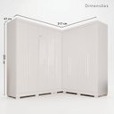 Ver imagem 3 de Guarda-Roupa de Canto Modulado com Pés e Espelho 9 Portas 4 Gavetas França