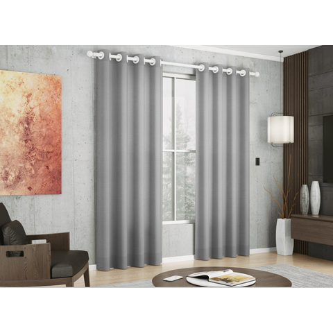 Cortina Turim - 2,80x1,80 - Bene Tu Cinza