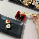 Ver imagem 2 de 3 Travessas Melamina 17,5x11x2cm Prato Sushi Preto Lyor Tóquio Petiscos