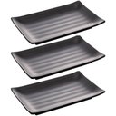 Ver imagem 1 de 3 Travessas Melamina 17,5x11x2cm Prato Sushi Preto Lyor Tóquio Petiscos