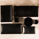 Ver imagem 6 de 3 Travessas Melamina 17,5x11x2cm Prato Sushi Preto Lyor Tóquio Petiscos