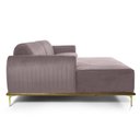 Ver imagem 5 de Sofá 3 Lugares Lisboa D07 com Chaise Esquerda 230cm Veludo Rosa - D’Rossi