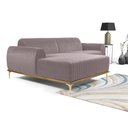 Ver imagem 3 de Sofá 3 Lugares Lisboa D07 com Chaise Esquerda 230cm Veludo Rosa - D’Rossi