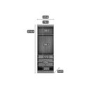Ver imagem 4 de Quarto Modulado Rizon 6 Peças (1 Armário Ponte + 1 Closet + 2 Guarda Roupas + 2 Complementos)