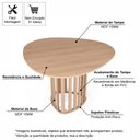 Ver imagem 3 de Mesa de Jantar Orgânica 4 Lugares 120x118cm MDF Jade - Straub Web