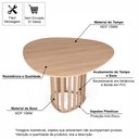 Ver imagem 3 de Mesa de Jantar Orgânica 4 Lugares 120x118cm Jade - Straub Web