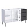 Gabinete de Aço Para Pia 150 Gaia 3 Gavetas Flat Cozimax Preto - 2