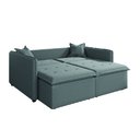 Ver imagem 3 de Sofá Cama Retrátil e Reclinável 2m 3 Lugares Bipartido com Molas Glamour Veludo Cinza Selmer