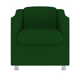 Kit 4 Poltronas Tilla Decorativas Consultório Sala Tecido Suede Cor:Verde - 4