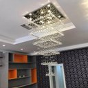 Ver imagem 2 de Luminária Luxo Teto Cristal Pé Direito Duplo:bivolt/1,70m