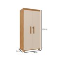 Ver imagem 5 de Sapateira Multiuso Atenas Mdf com Chave Armário Organizador Pés Madeira 2 Portas:cinamomo/off White