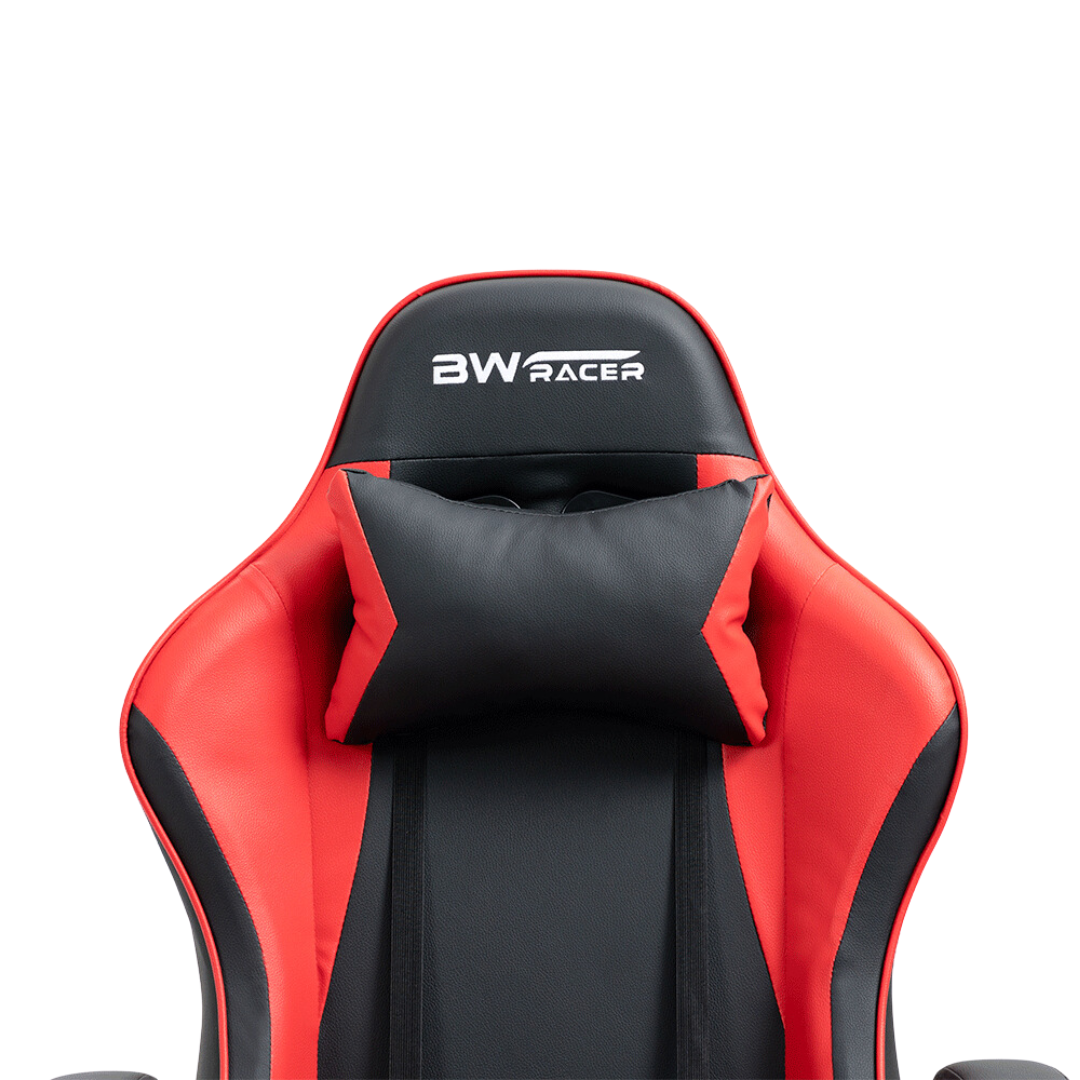 Cadeira Gamer com Rodízios Racer Reclinável:preta e Vermelha - 8