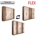 Ver imagem 2 de Guarda-roupa Casal Hungria 6 Portas 3 Gavetas Nature/off White - Panorama Móveis