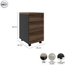 Ver imagem 3 de Gaveteiro Volante com Chave 36 cm X 45 cm com 2 Gavetas e 1 Pasta Suspensa F5 Office Cor:Málaga com