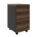 Ver imagem 2 de Gaveteiro Volante com Chave 36 cm X 45 cm com 2 Gavetas e 1 Pasta Suspensa F5 Office Cor:Málaga com