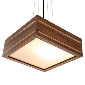 Luminária Decorativa Madeira Pendente Ilhota Nog 45cm:Pau Ferro