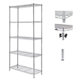 Estante Aço 5 Prateleiras Cromada Aramada 181x60 Largura - 8