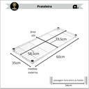 Ver imagem 6 de Estante Aço Cromado 5 Prateleiras Reguláveis Aramada Multiuso (l609*w355*h1800mm)