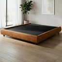 Ver imagem 2 de Cama Casal Base Box 140cm Cairo Sintético Caramelo Z37 - Mpozenato
