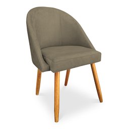 Kit 02 Cadeiras Jantar Bela Suede Pés Palito Castanho Pallazio - 3