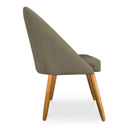 Kit 02 Cadeiras Jantar Bela Suede Pés Palito Castanho Pallazio - 5