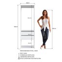 Ver imagem 4 de Guarda Roupa Closet 02 Gavetas 183x60cm Branco Proddy